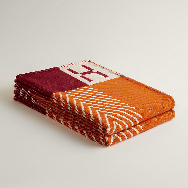 HERMES エルメス　ブランケット　プレード アヴァロン オレンジ プレード 《アヴァロン・ゼリージュ》 - オレンジ | Hermès